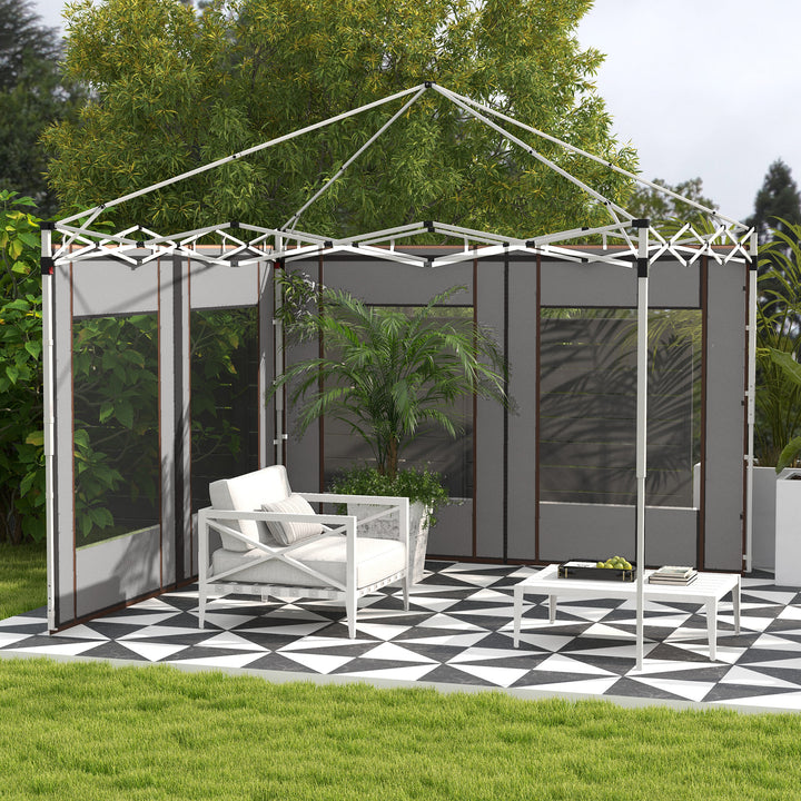 Set of Two 295cm Replacement Canopy Walls - Grey