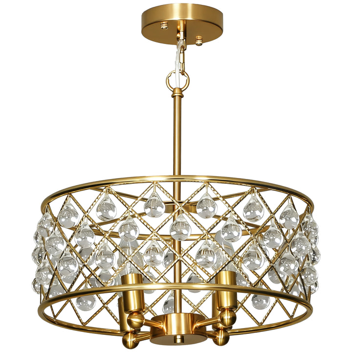 MCL 51 Crystallite Four-Bulb Chandelier - Gold-Tone