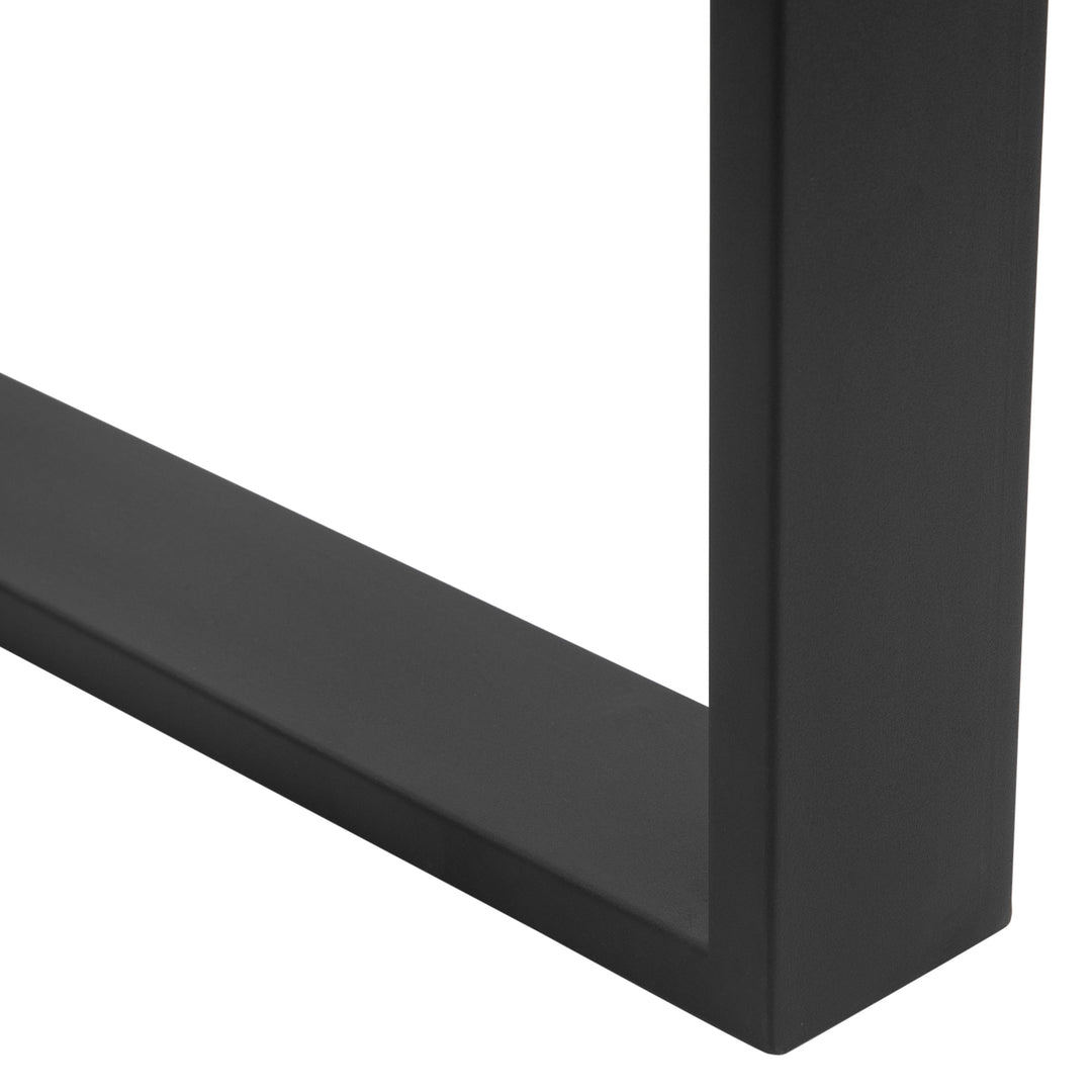 Metal Table Legs Set of 2, Square DIY Furniture Table Legs with Screws and Floor Protectors, Industrial Coffee Table Legs for DIY Chair, Bench, 41Hcm x 70Wcm, Black