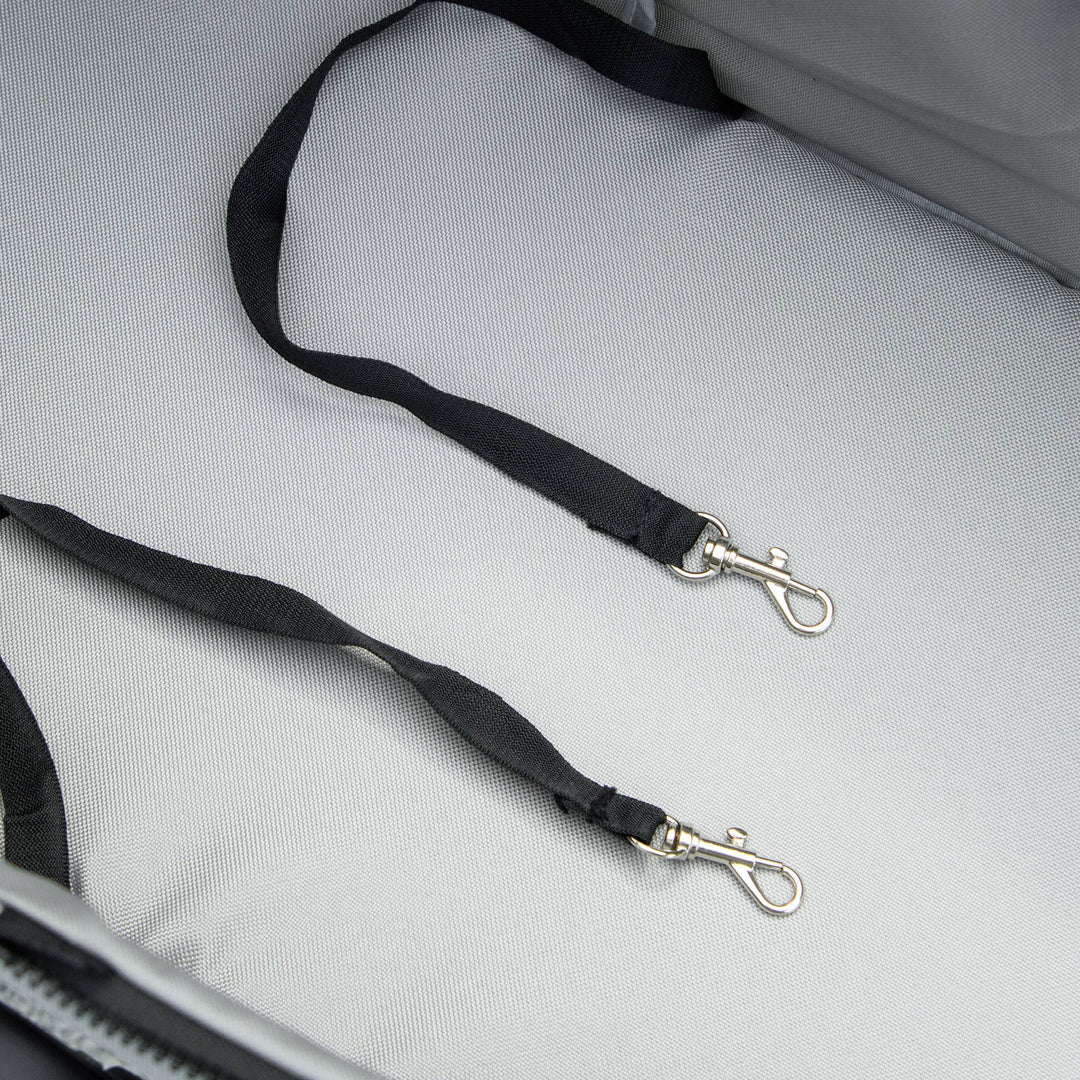 MCL Dog Pram Dog Stroller Foldable Pet Pushchair with 4 Wheels, Safety Leashes, Cup Holder for Small Dogs, Grey