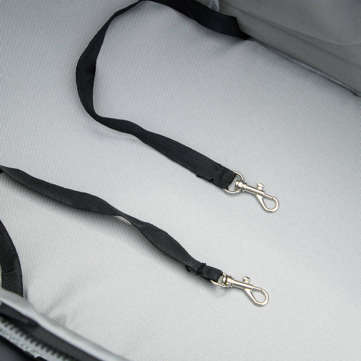 MCL Dog Pram Dog Stroller Foldable Pet Pushchair with 4 Wheels, Safety Leashes, Cup Holder for Small Dogs, Grey