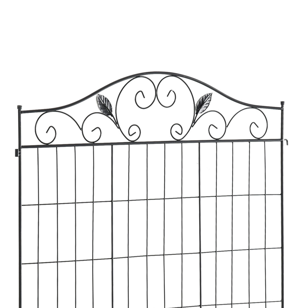 MCL Garden Decorative Fence 4 Panels 44in x 12ft Metal Wire Landscape Border Edging