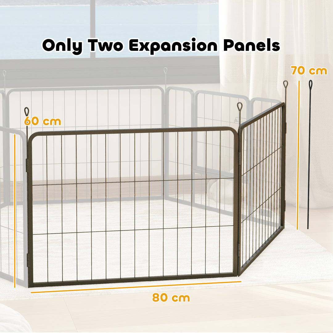 2 Piece Dog Pen Expansion Pack for 60cm High Pet Playpen with 3 Stakes, for Small Dogs