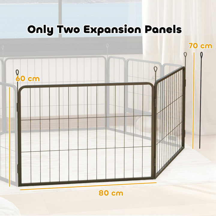 2 Piece Dog Pen Expansion Pack for 60cm High Pet Playpen with 3 Stakes, for Small Dogs