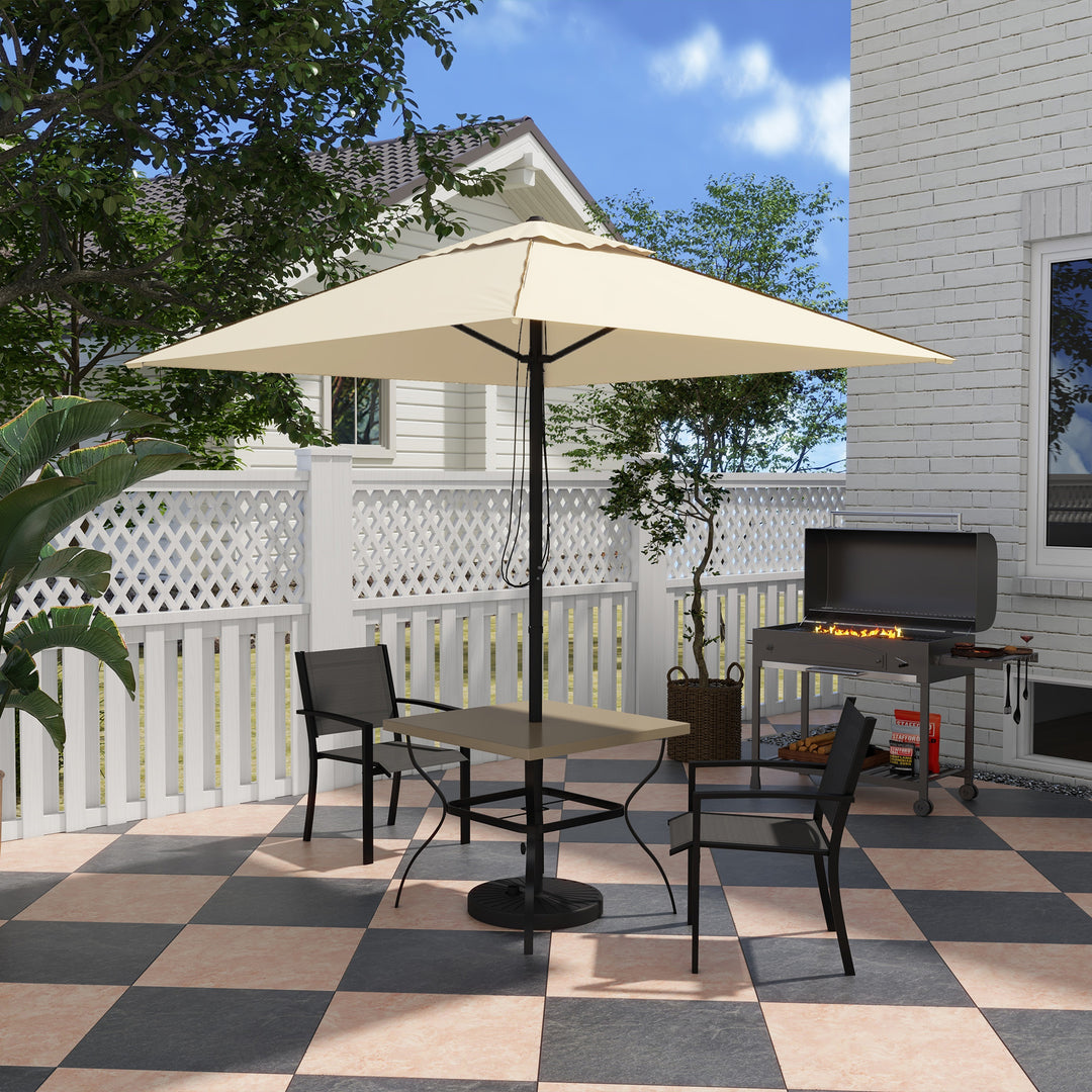 Set of 2 Outdoor Garden Chairs with Steel Frame Texteline Seats for Dining Patio Balcony Black