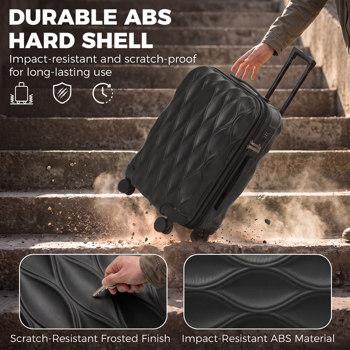 20Inch Suitcase, ABS Hard Shell Carry On Luggage with TSA Lock - view 4