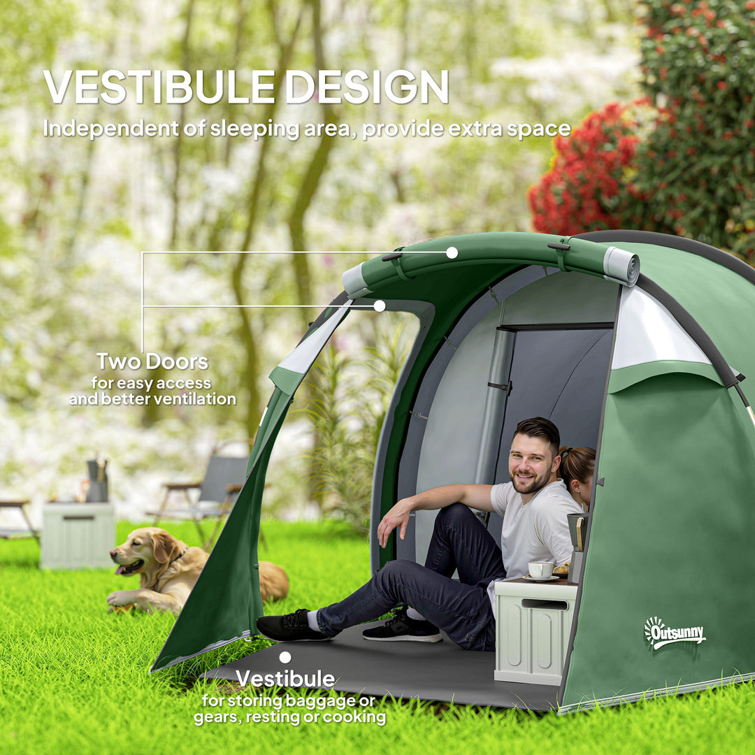 MCL Three-Man, Two-Room Tent - Green