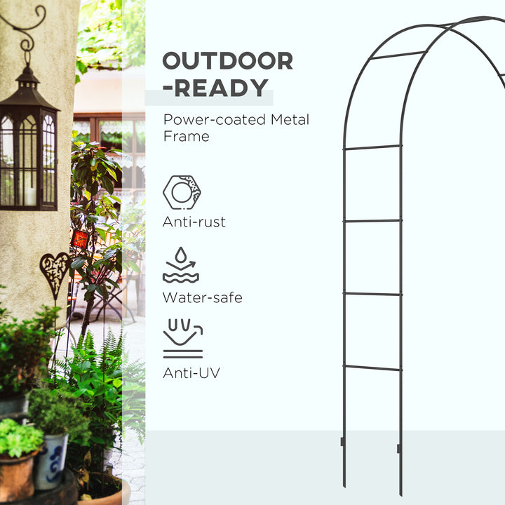 Outdoor Garden Arch, Metal Garden Arbor for Climbing Plants, Roses, Vi