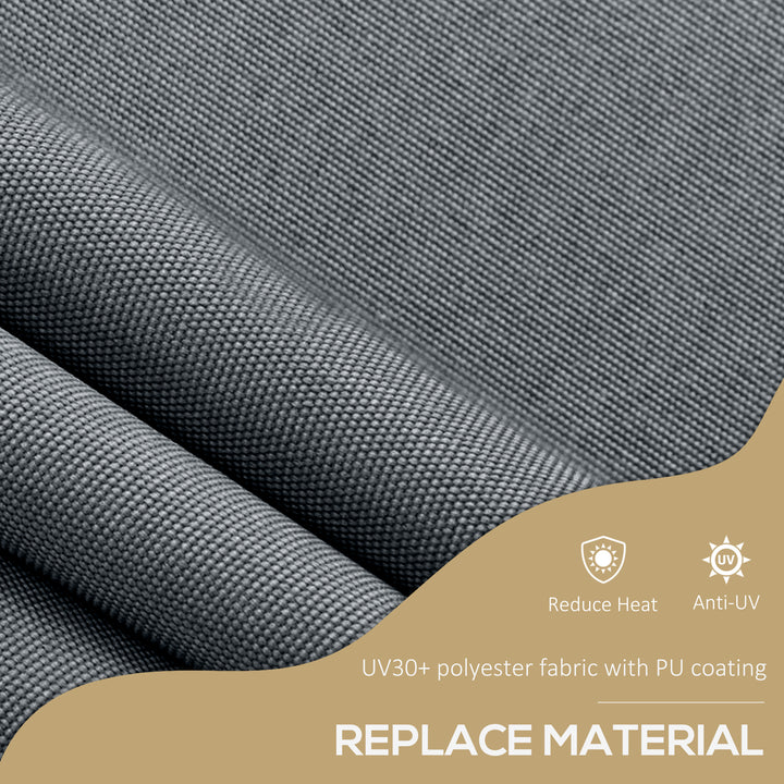 3.5 x 1.2m Manual Retractable Awning - Grey