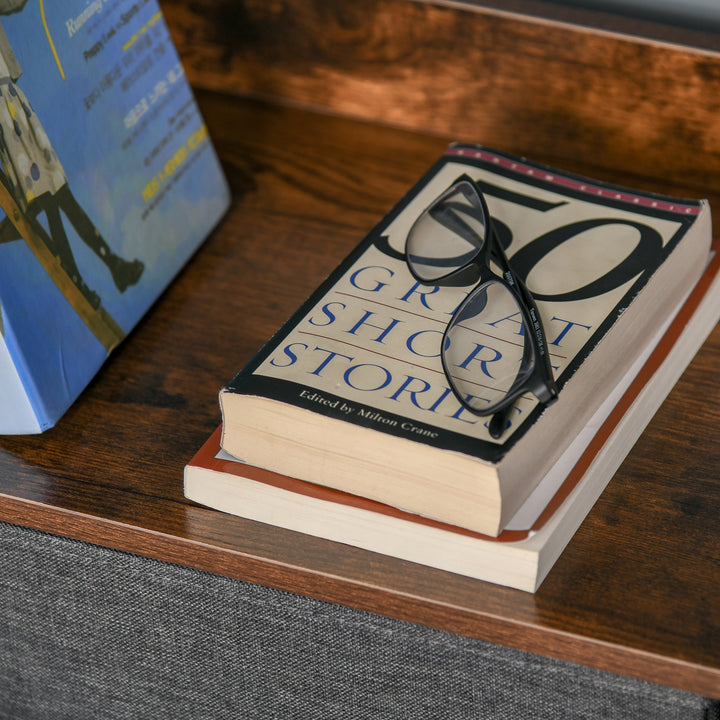 MCL 4 Drawer Storage Chest Unit Home Cabinet w/ Shelves Home Living Room Bedroom Entryway Living Furniture, Black