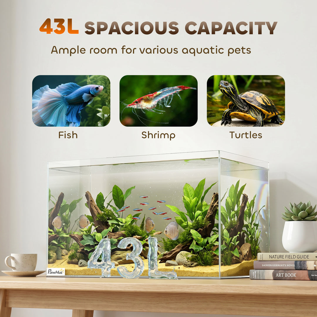 Fish Tank Bare Glass for DIY Glass Aquarium with Protective Base Mat 4