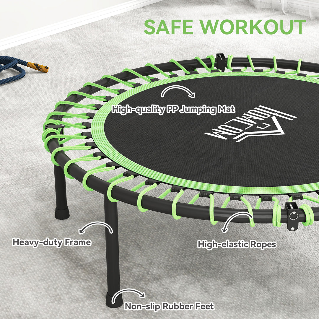 Mini Round Steel Frame Trampoline w/ Adjustable Handle, Green