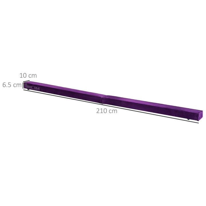 HOMCOM Balance Beam Trainer, 2.1 m-Purple