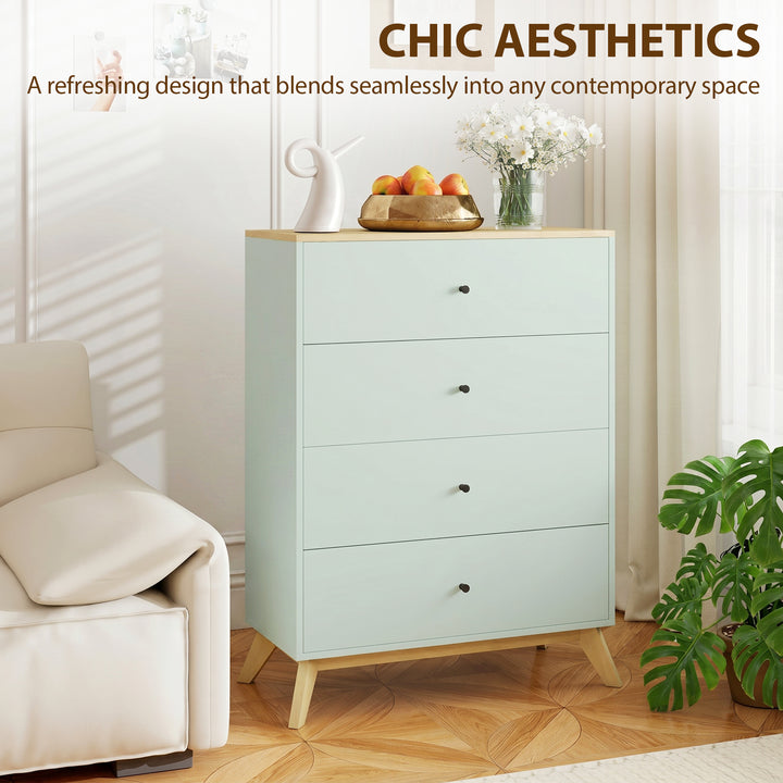 4 Drawer Storage Cabinet, Chest of Drawers for Bedroom Living Room, Li