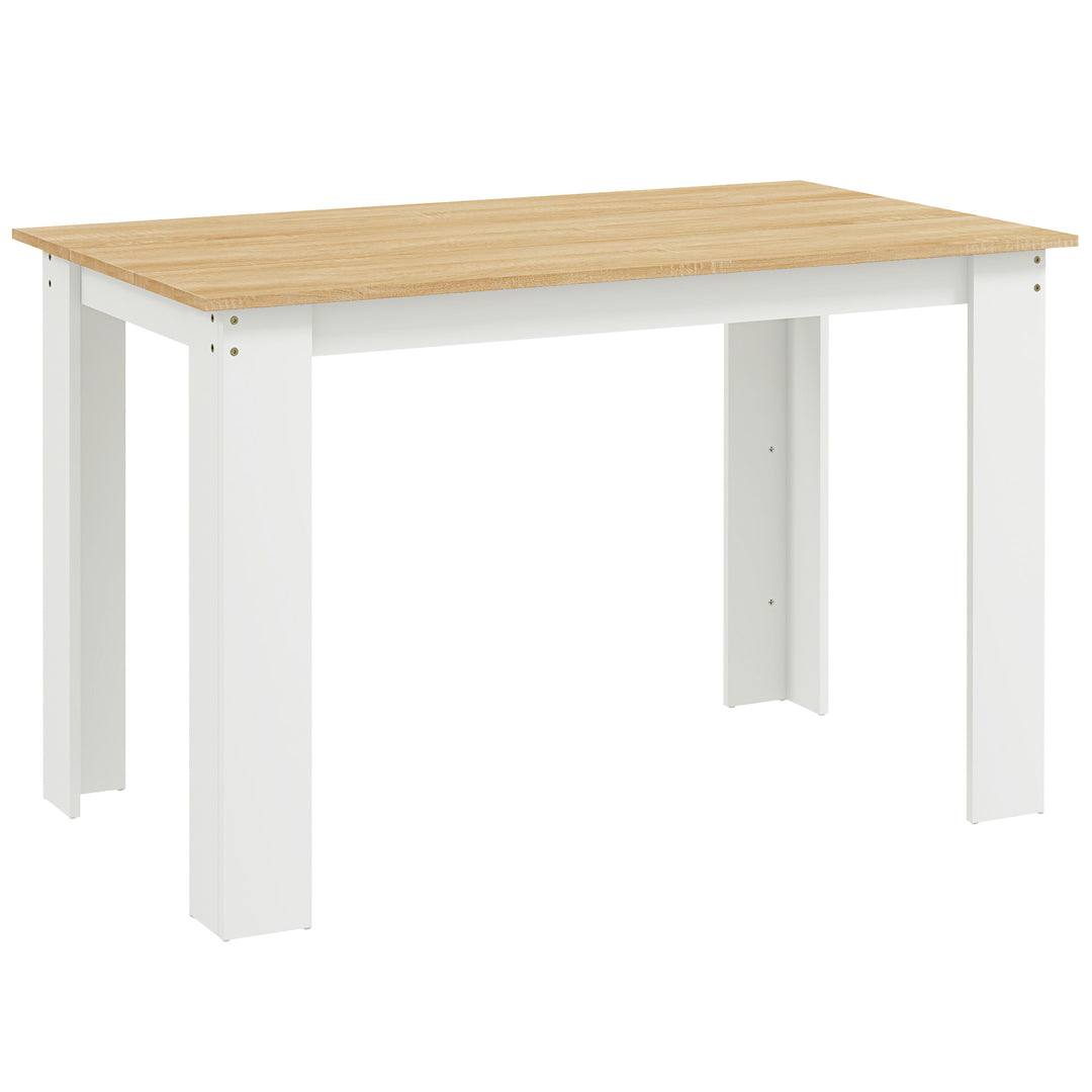 Dining Table for 4-6 People, Kitchen Table with Wood Effect for Dining