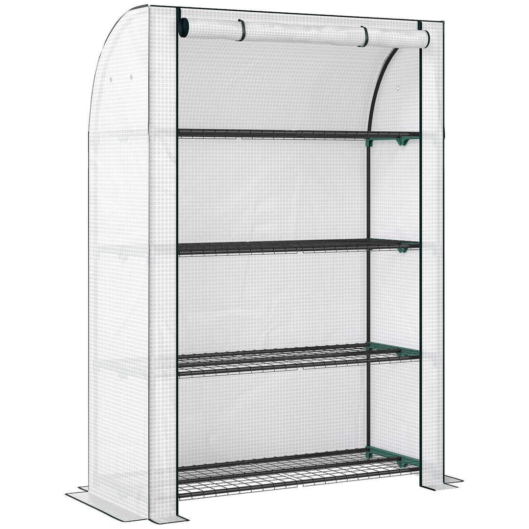 Mini Greenhouse with Reinforced PE Cover, Portable Indoor Outdoor Gree