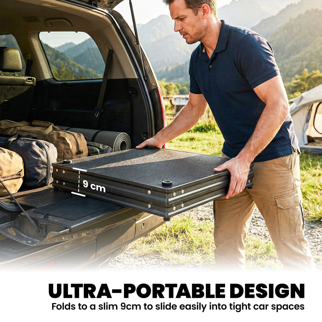 Camping Camping Cupboards, Folding Portable Kitchen Table with 3-Tier 