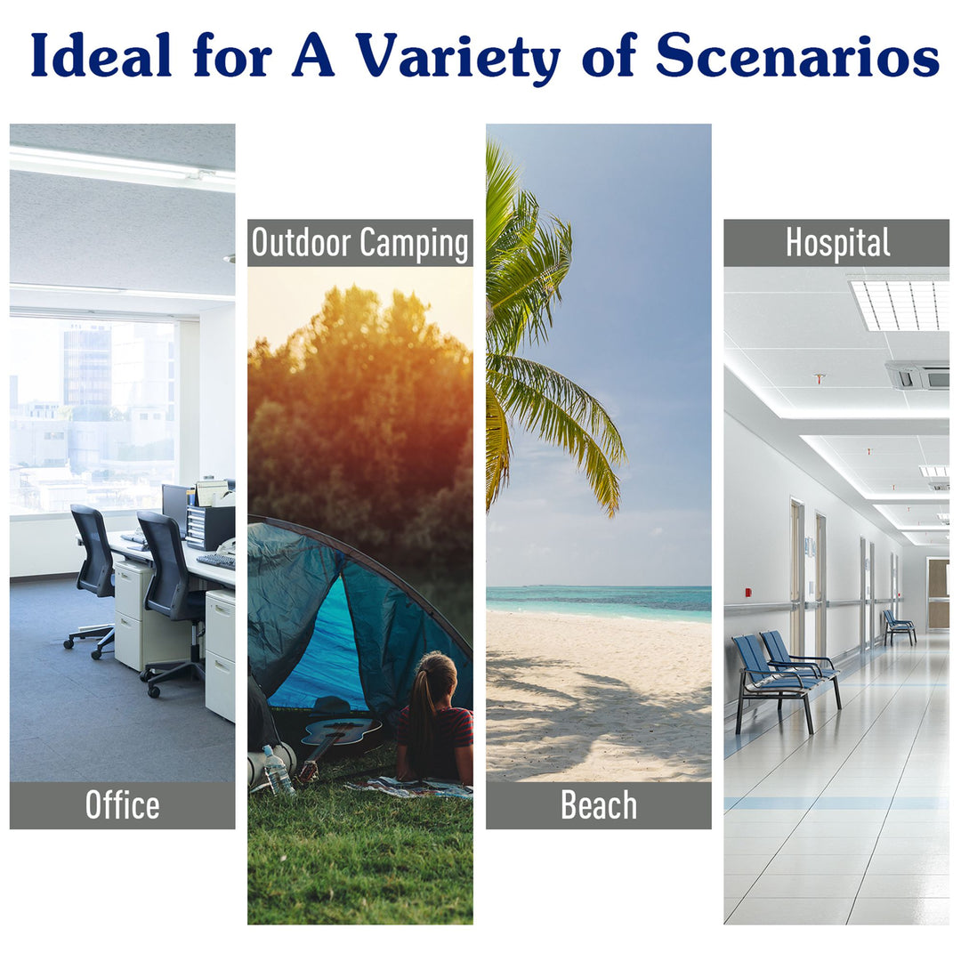 MCL Single Person Camping Bed Folding Cot Outdoor Patio Portable Military Sleeping Bed Travel Guest Leisure Fishing with Side Pocket and Carry Bag - Blue