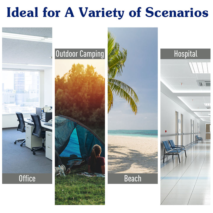 MCL Single Person Camping Bed Folding Cot Outdoor Patio Portable Military Sleeping Bed Travel Guest Leisure Fishing with Side Pocket and Carry Bag - Blue