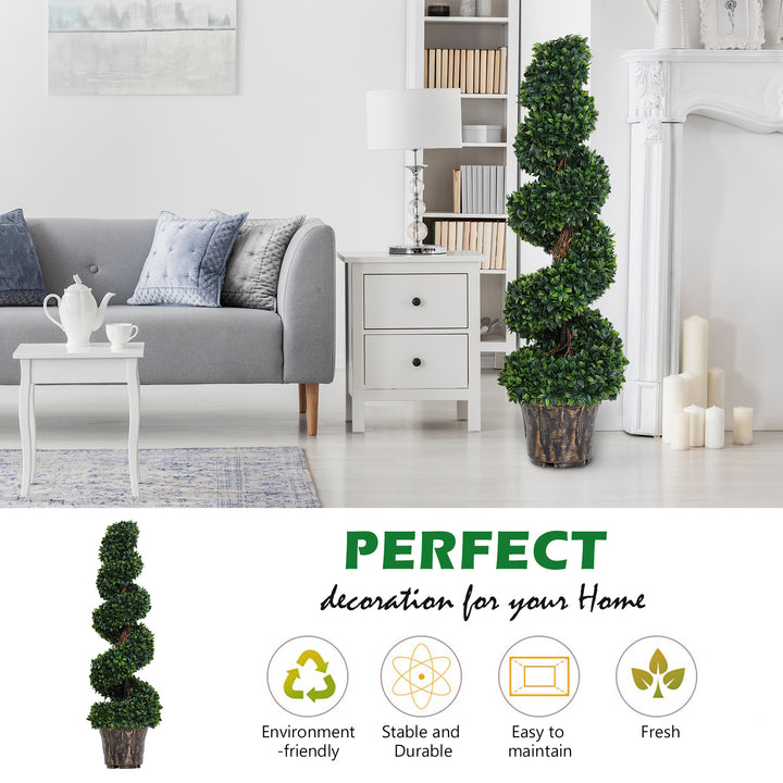 Set of 2 Artificial Plants White Rose Floral in Pot, Fake Plants for Home Indoor Decor, 90cm, Yellow