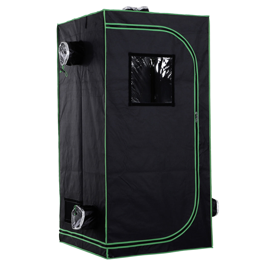 MCL Grow Tent Reflective Mylar Hydroponic with Adjustable Vents and Floor Tray for Indoor Plant Growing, 80 x 80 x 160 cm (31.5" x 31.5" x 63")