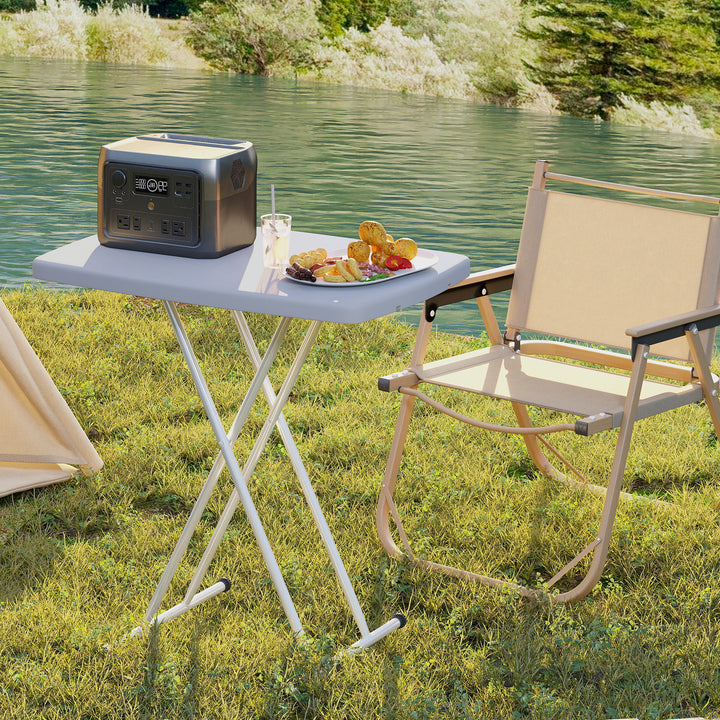 Minimal Folding Outdoor Table - Grey/White