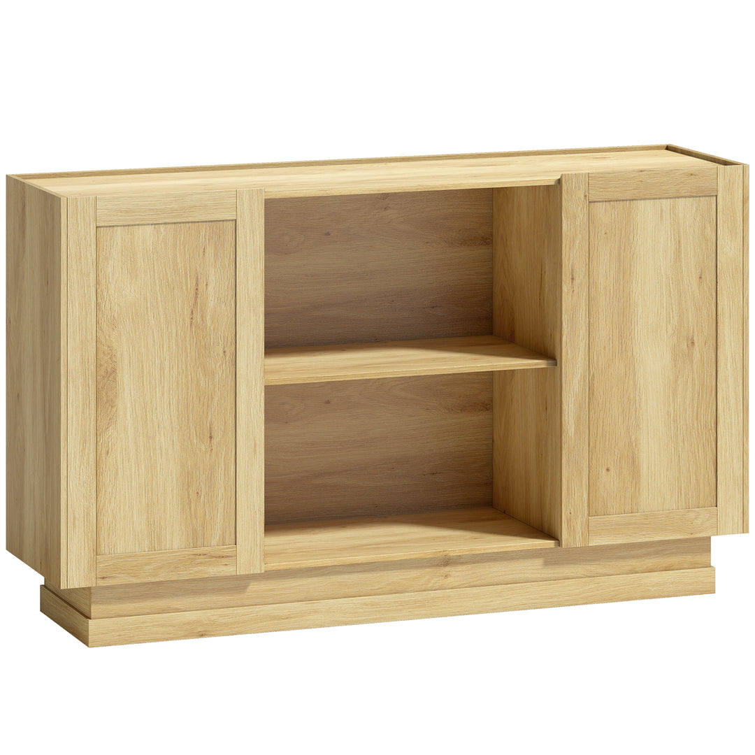 Sideboard Buffet Cabinet, 133 cm Storage Cabinet with 2 Open Shelves, 