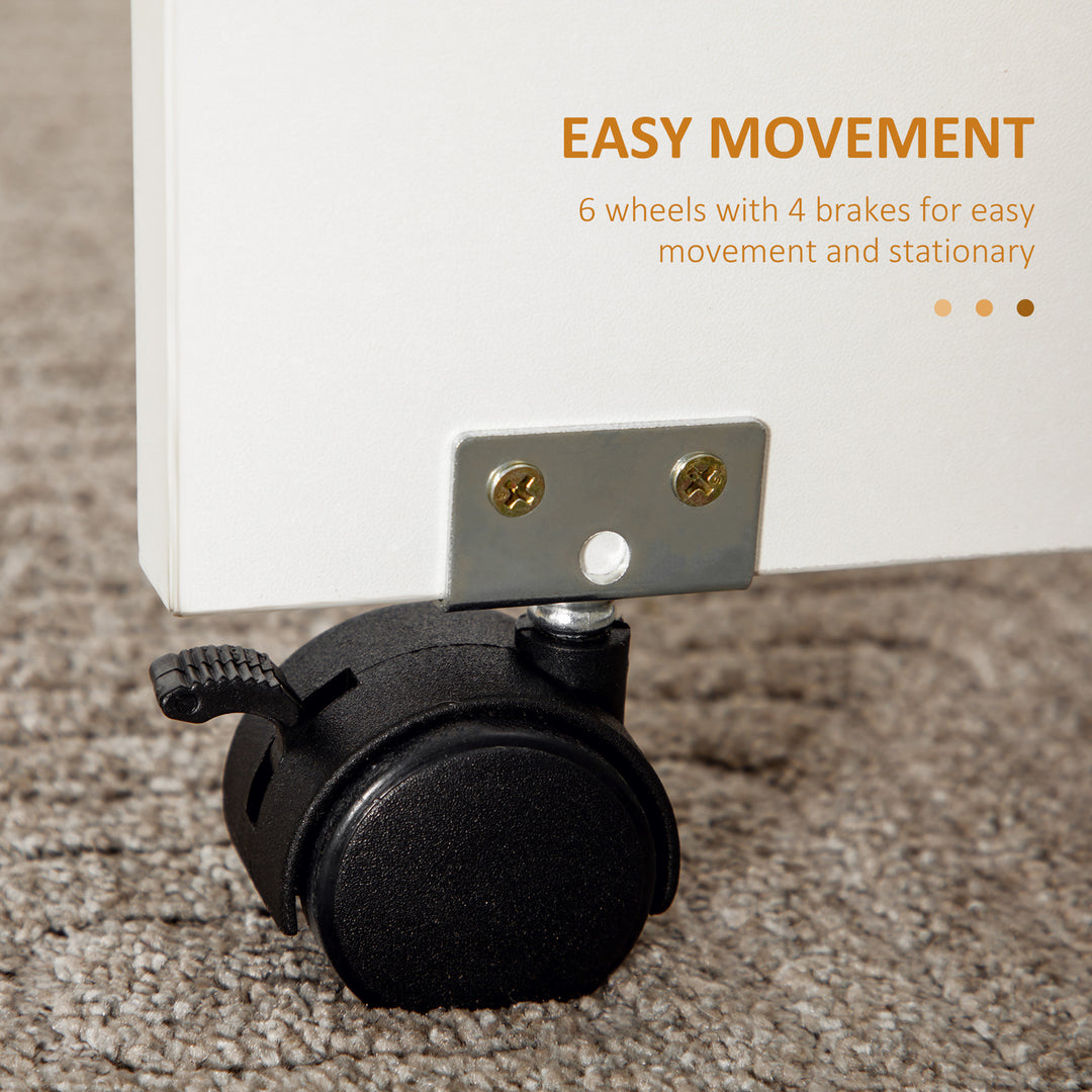 MCL Multi-Storage Six-Person Drop Leaf Dining Table -  White