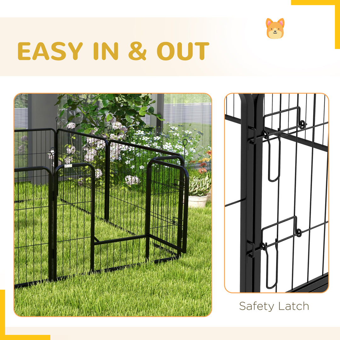 Steel 8 Panel Dog pen Pet Puppy PlayPen Grey