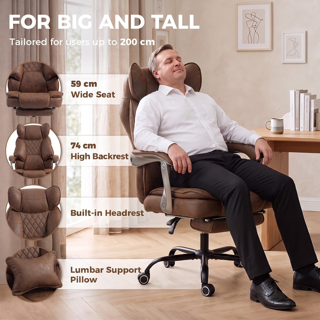 Executive Office Chair, Leathaire Big and Tall Office Chair 180 kg wit