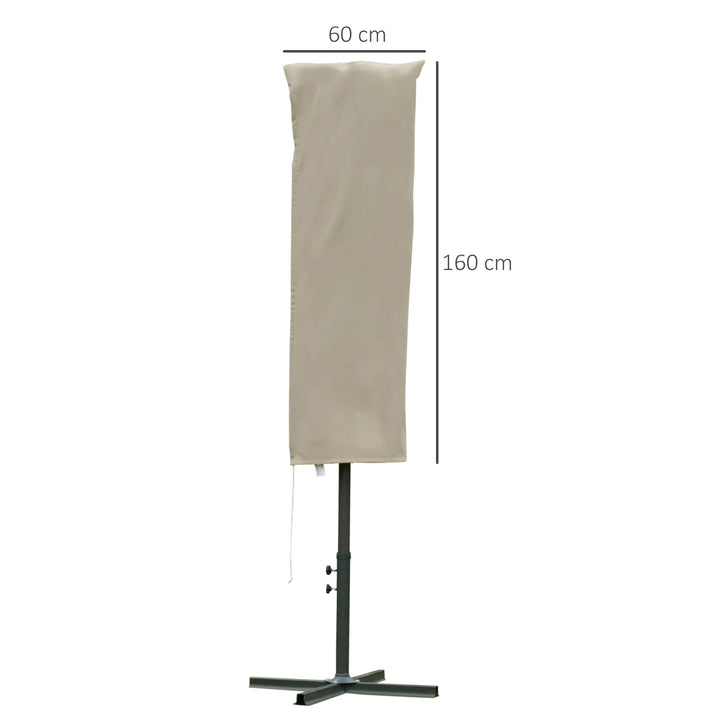 MCL Outdoor Cantilever Umbrella Cover with Rod, Zipper, Khaki