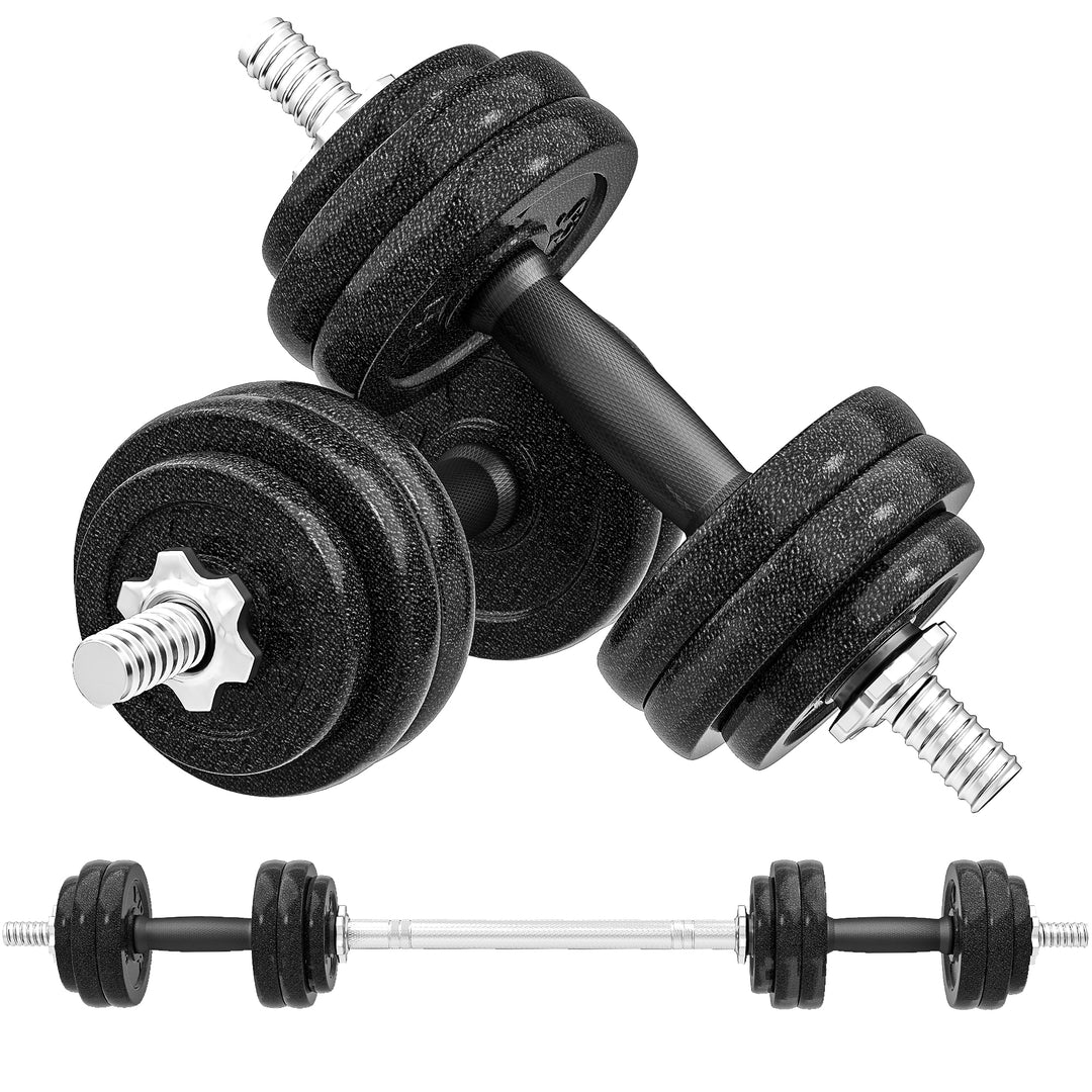 MCL 2-in-1 Adjustable Dumbbells Set, 30kg Weights Dumbbells Set with Non-Slip Grip for Strength Training, Weight Lifting, Bodybuilding, Home Gym Workout Equipment for Men & Women