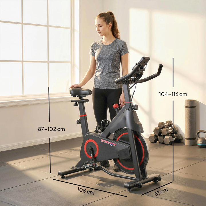 Exercise Bike, Stationary Bike with Adjustable Magnetic Resistance, In