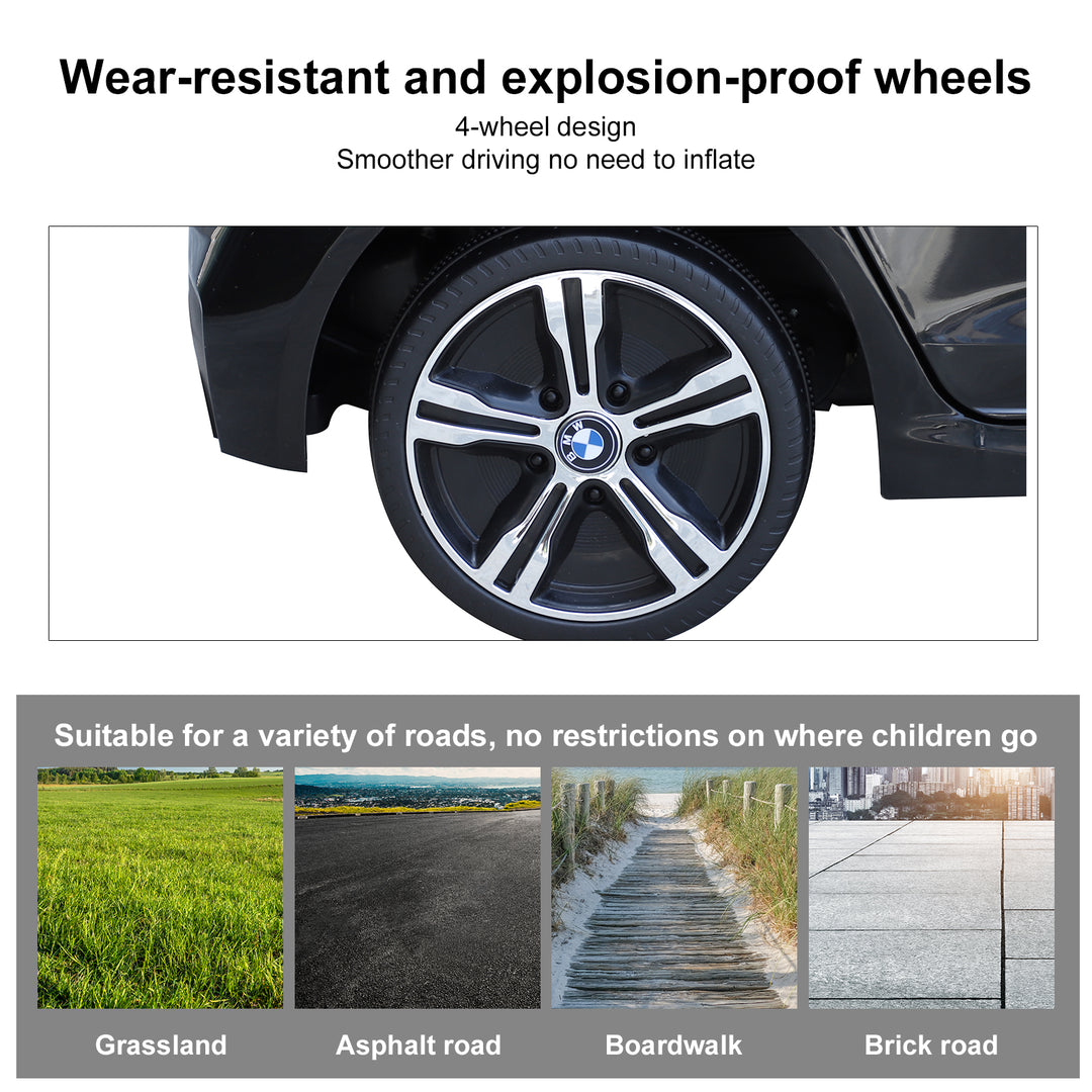 MCL Kids Electric Ride On Car 6V Licensed BMW 6GT W/ Remote-Black