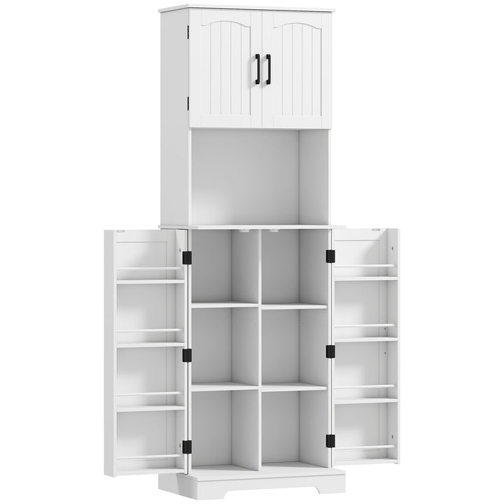 181.5 cm Freestanding Storage Cabinet, Tall Kitchen Cupboard with Adju