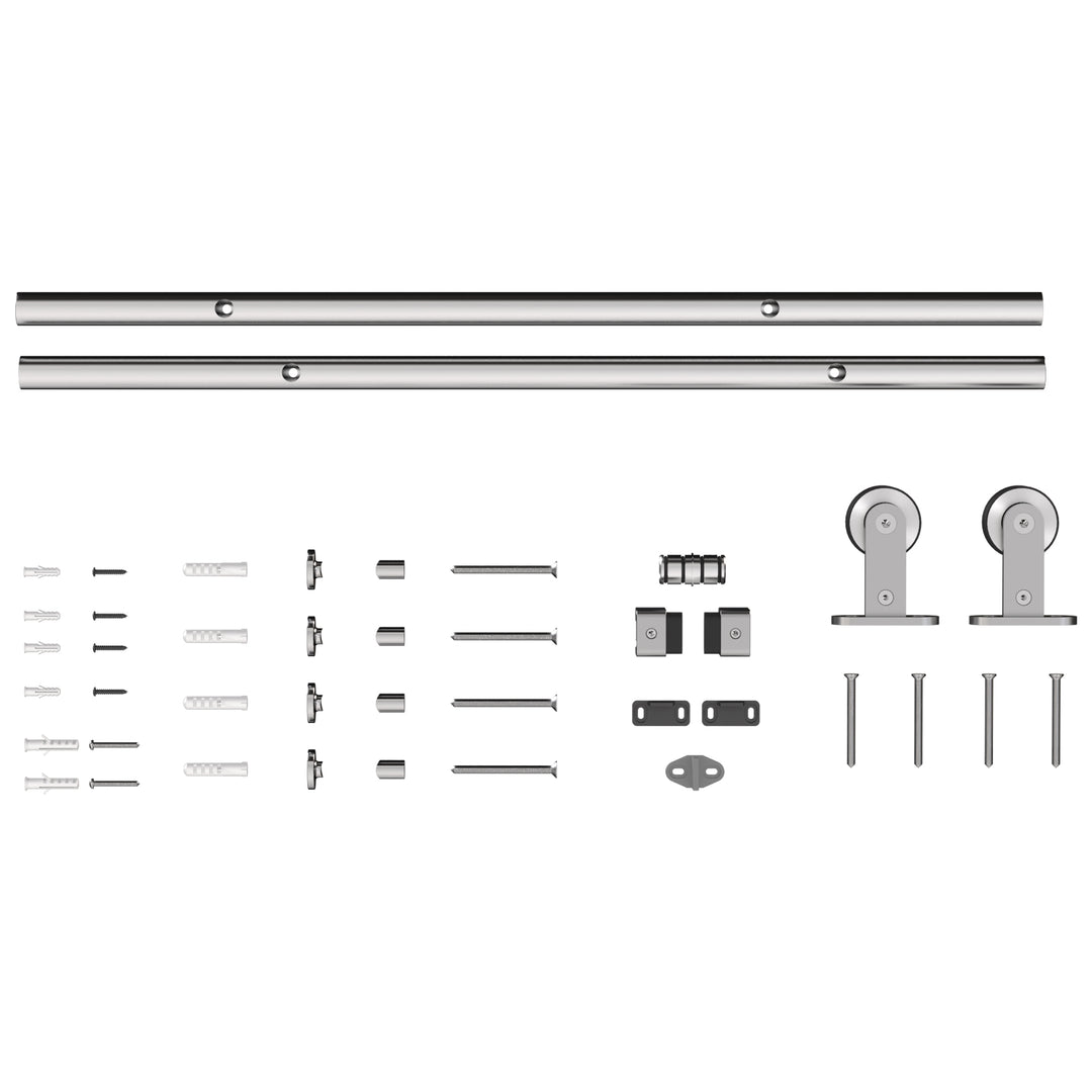Sliding Door Hardware Kit Heavy Duty 304 Stainless Steel 152 cm Wide D