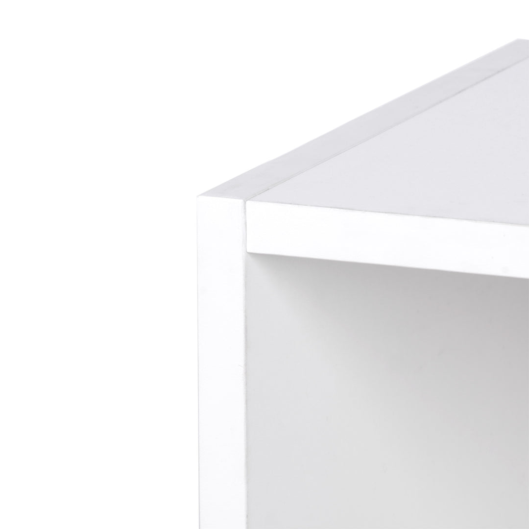 Wall Mounted Coat Hanger Hooks Rack Stand Hallway Coat Rack Rail & Storage Shelf Hanging Coat Organizer (White)