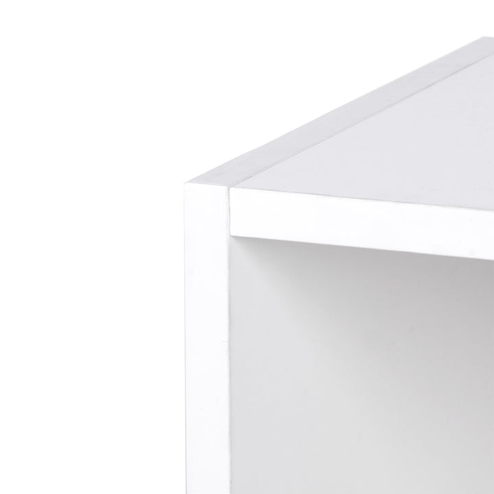 Wall Mounted Coat Hanger Hooks Rack Stand Hallway Coat Rack Rail & Storage Shelf Hanging Coat Organizer (White)