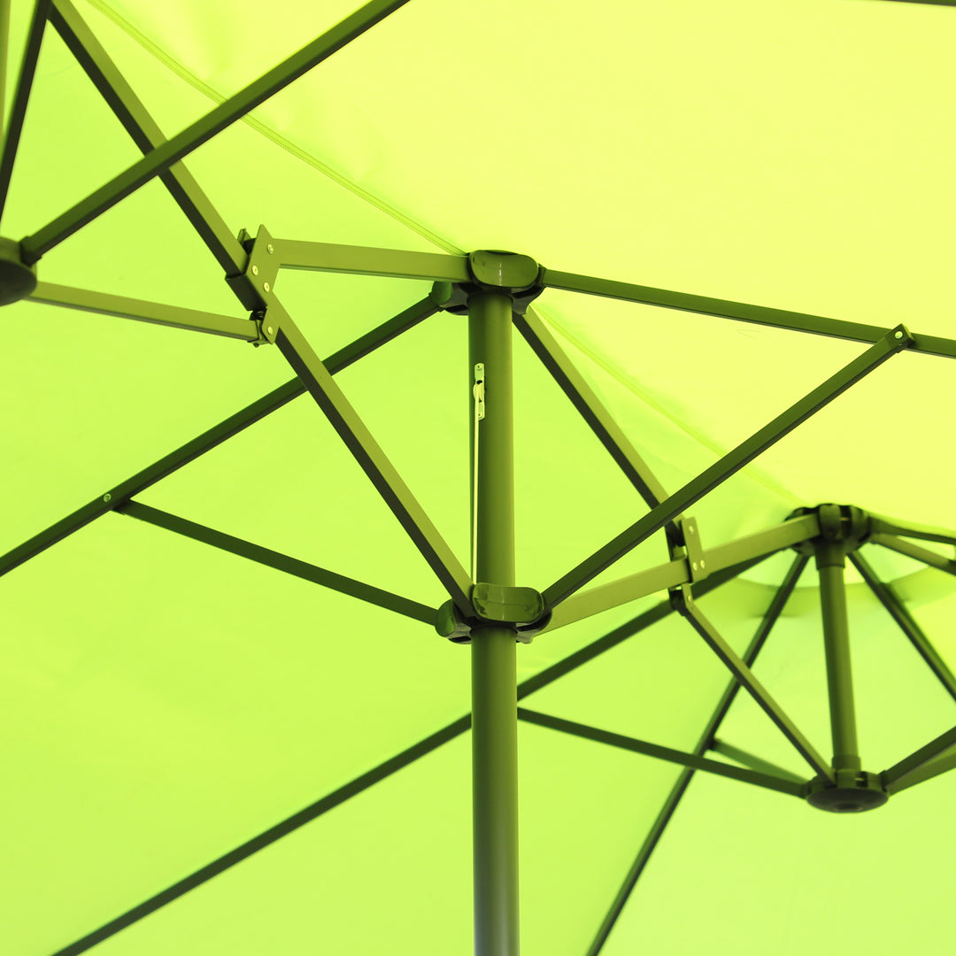 Double-side Umbrella Parasol, Φ2.7x4.6Wx2.4H m-Grass Green