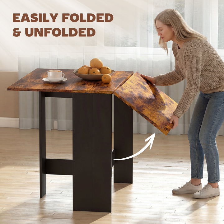 Folding Dining Table, Space-Saving Drop Leaf Kitchen Table for 4-6 Peo