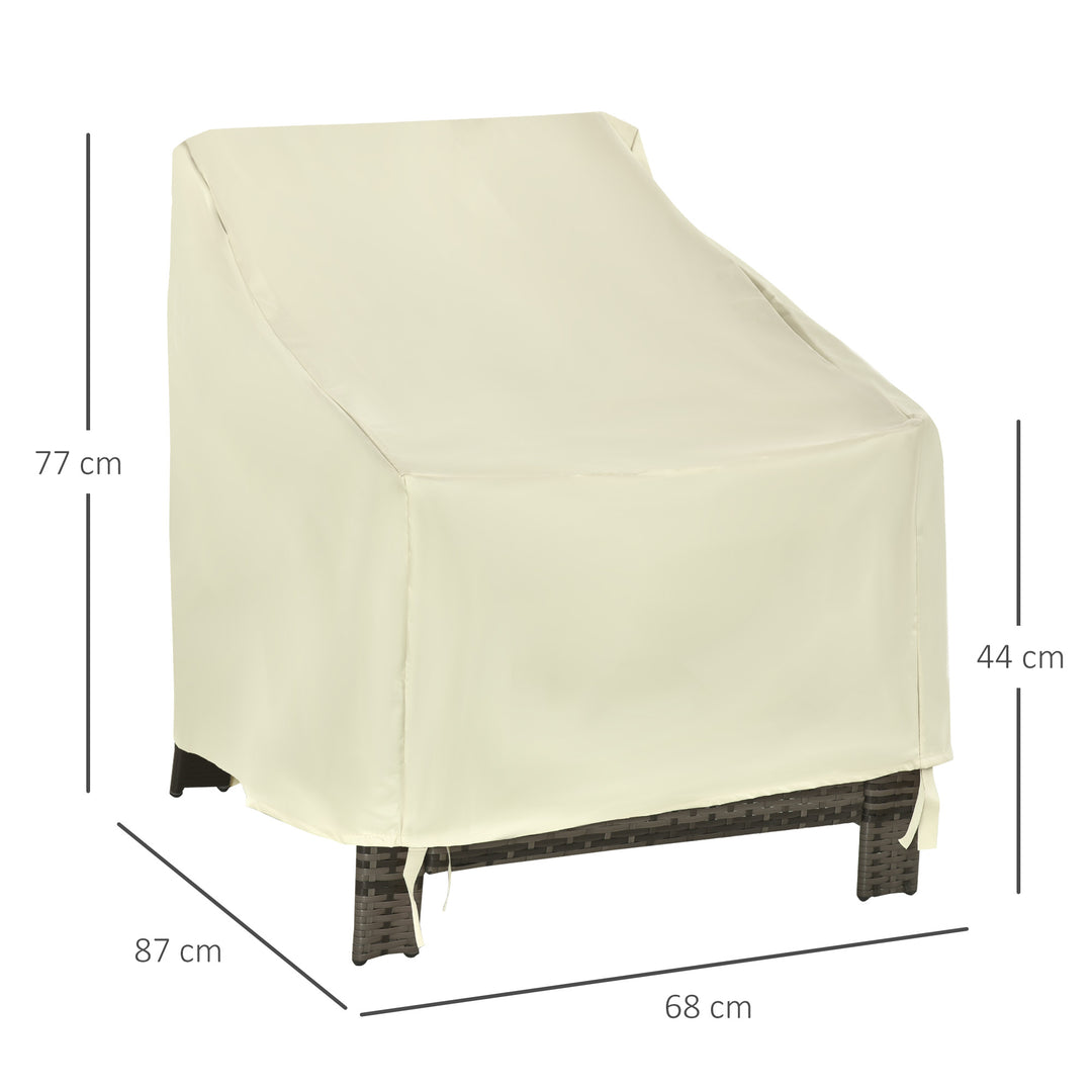 MCL 600D Oxford Cloth Furniture Cover Single Chair Garden Patio Outdoor Protector Waterproof 68x87x44-77cm