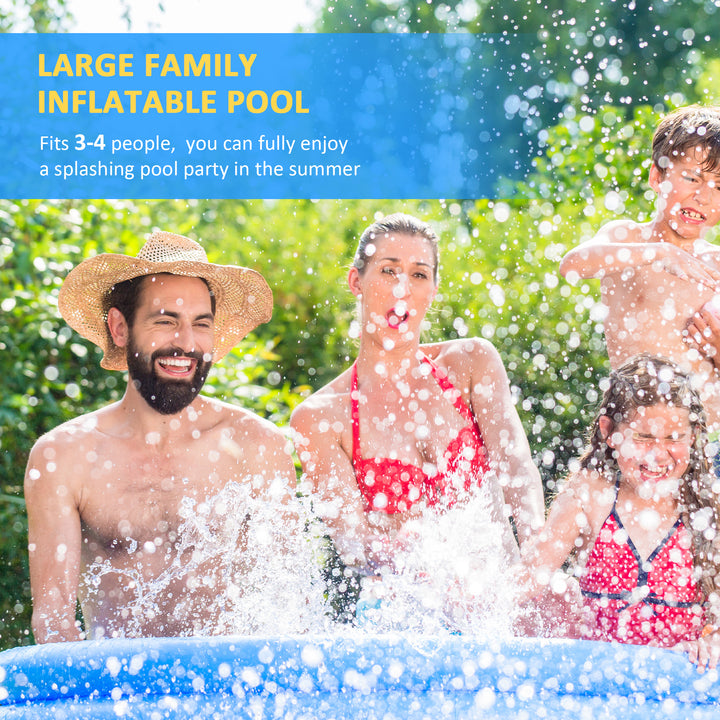 Outsunny Inflatable Family Swimming Pool, Family