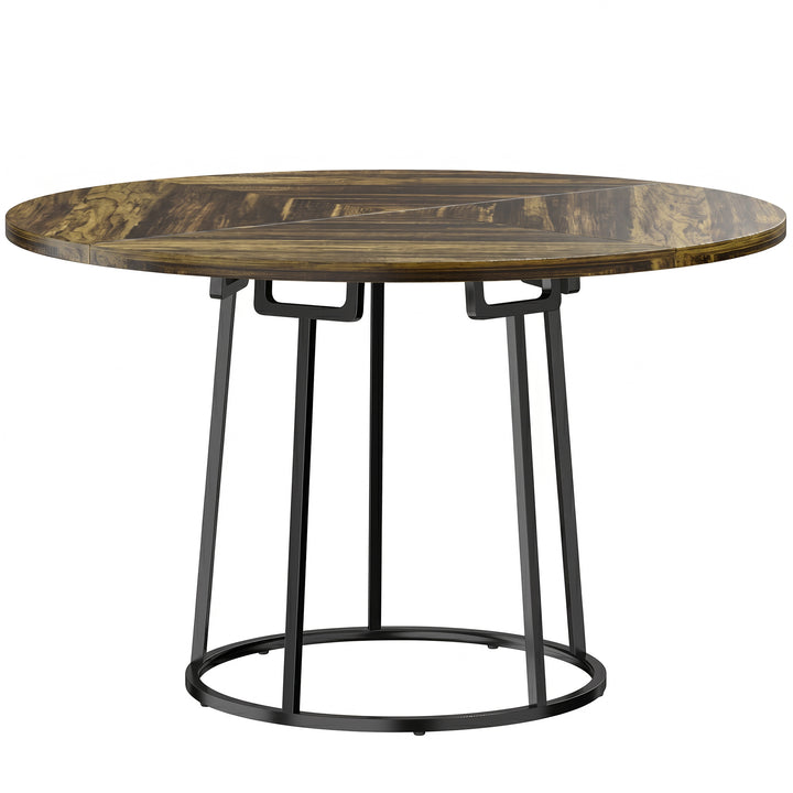 Dining Table Space Saving Kitchen Table Spliced Tabletop Conical Metal