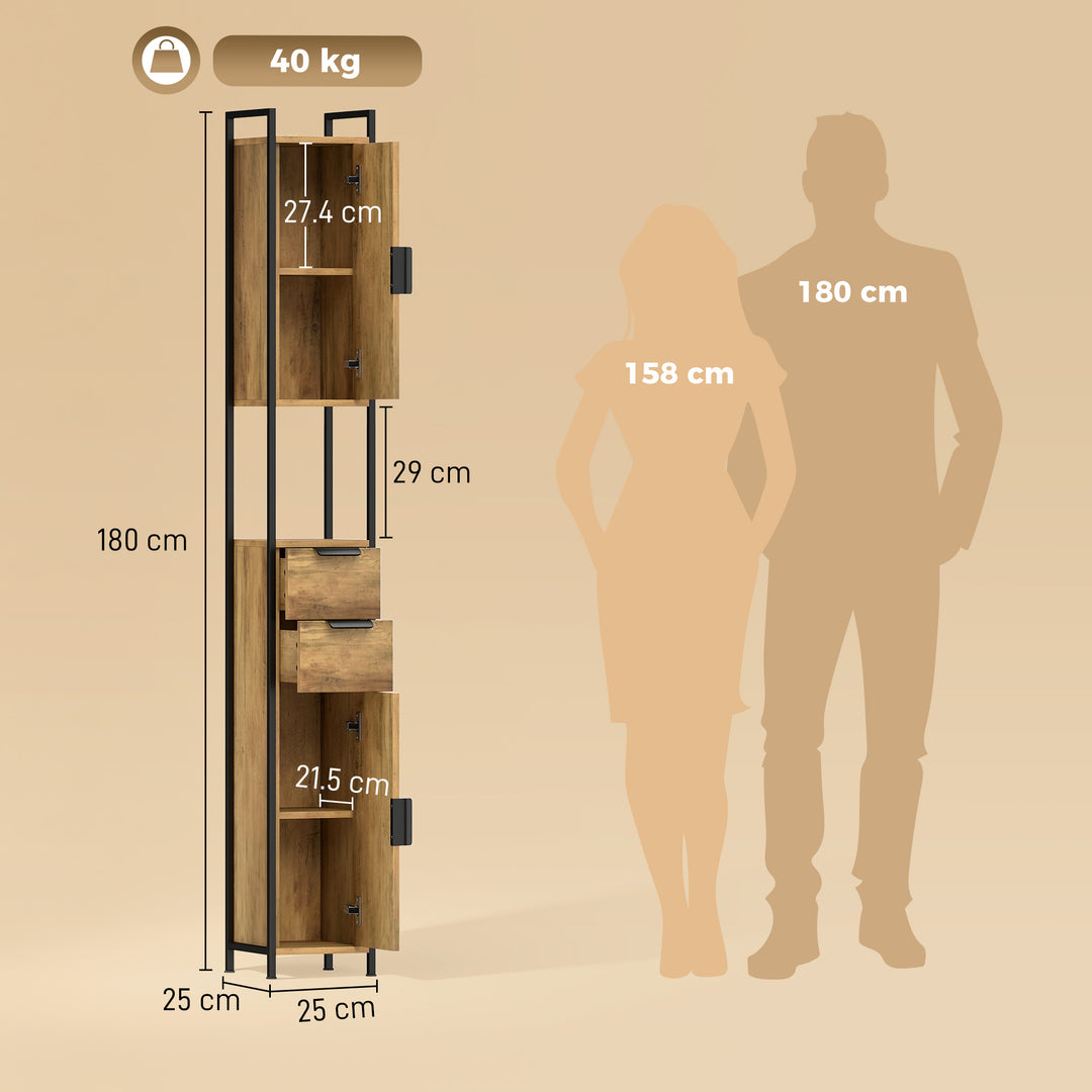 Freestanding Bathroom Cabinet, Tall Bathroom Storage Cabinet with Draw