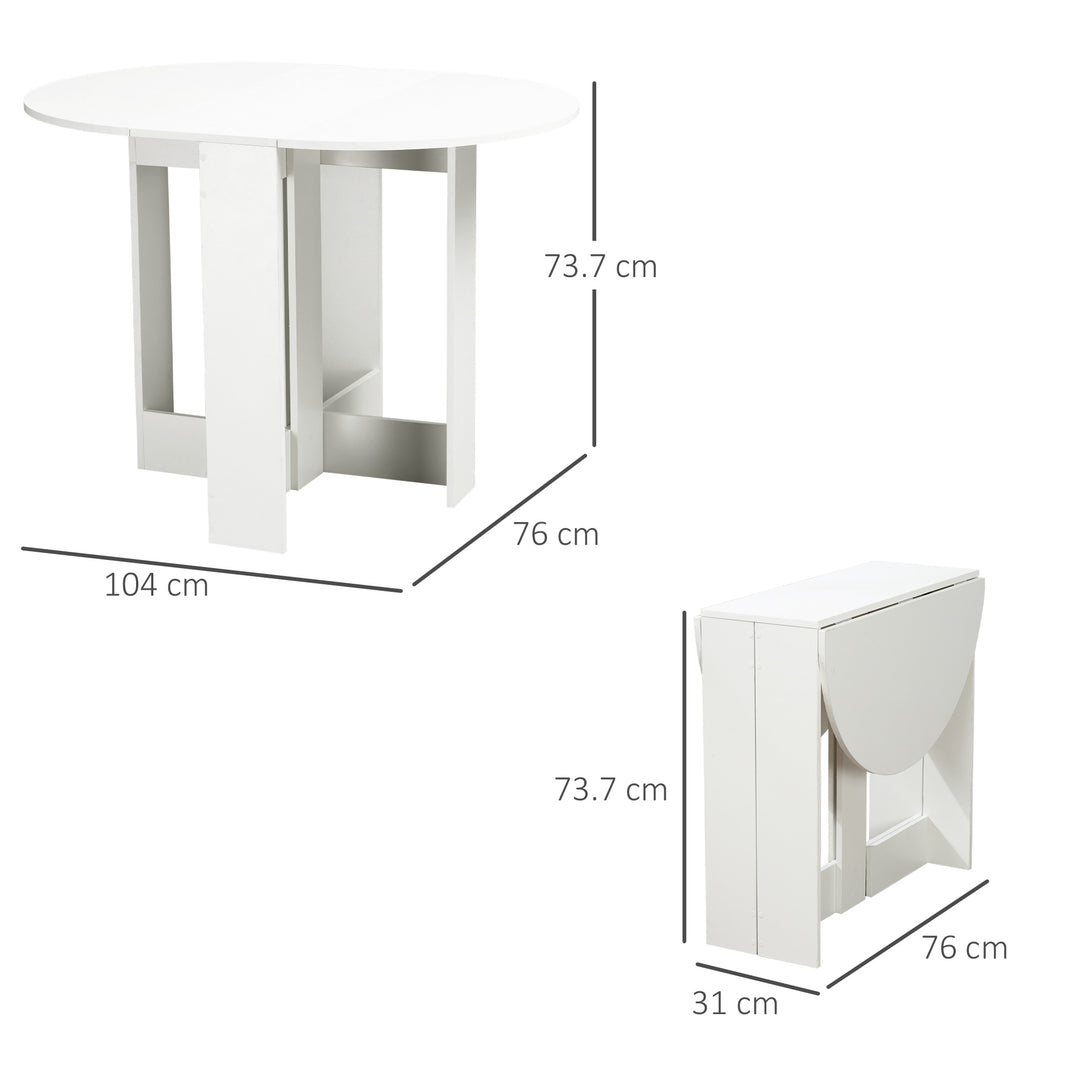 HOMCOM Folding Drop Leaf Dining Table Foldable Bar Table for Small Kitchen,Dining Room | Aosom UK