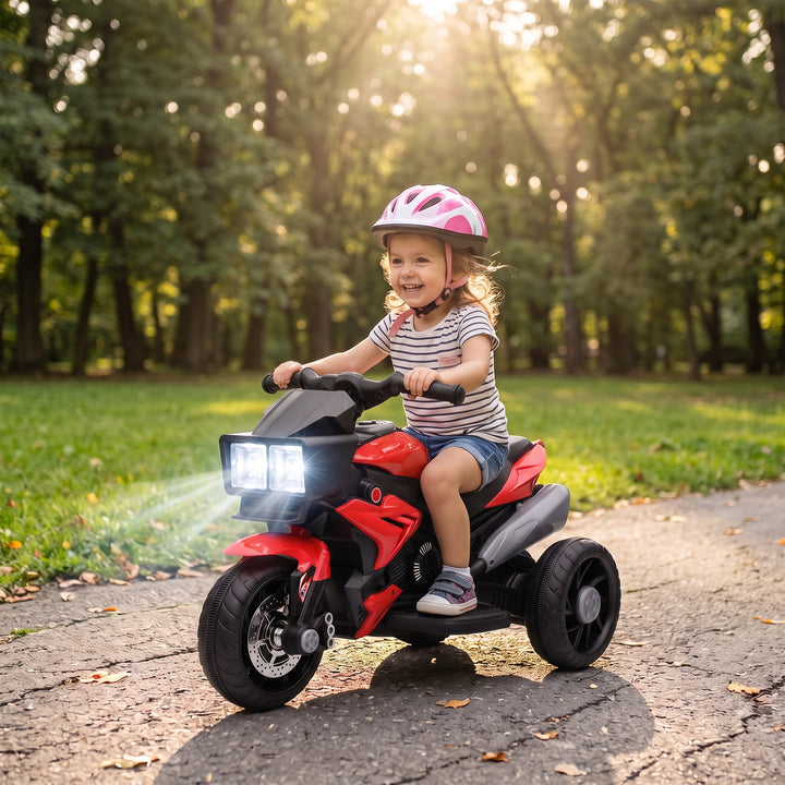 Kids Electric Motorcycle Ride-On Toy, 3-Wheel Battery-Operated Motorbi