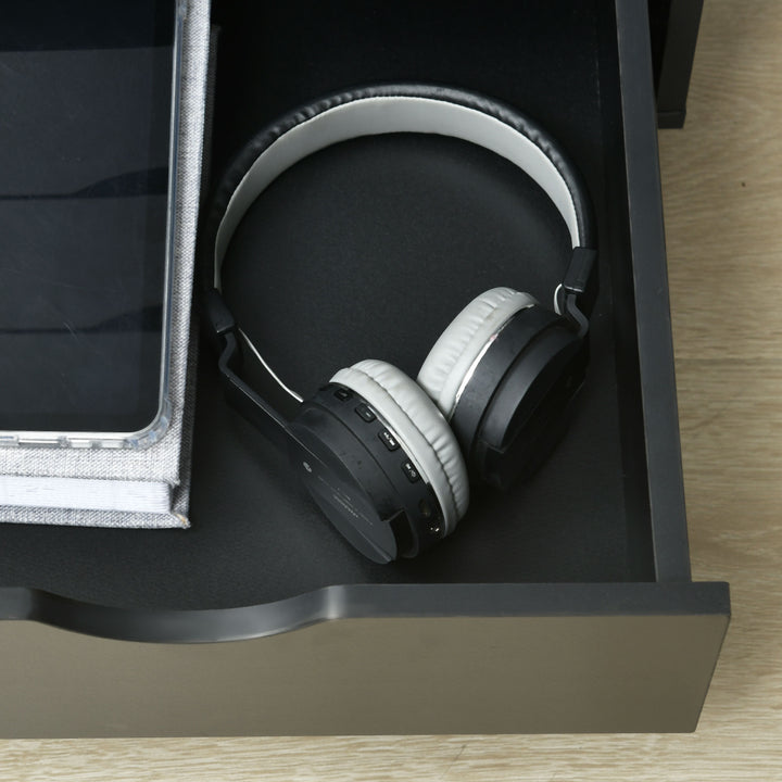 MCL 5 Drawer Mobile Filing Cabinet, Vertical File Cabinet, Modern Rolling Office Storage Organizer Cupboard, Black