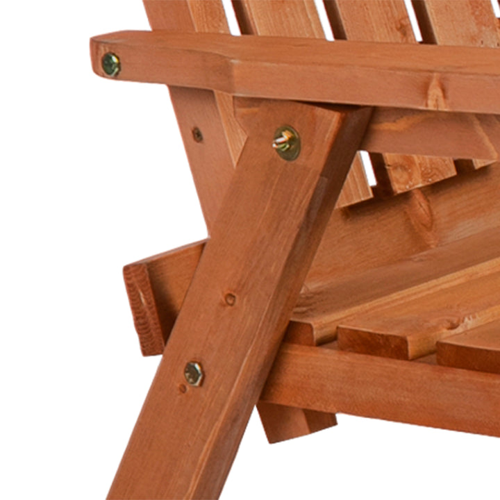 2-Seater Fir Wood Bench w/ Centre Table