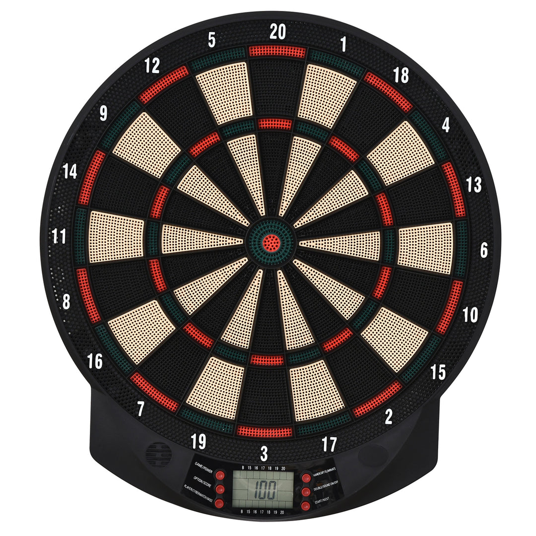 MCL LCD Electronic Dartboard Set Features 26 Games w/ 185 Variations and Include 6 Darts Multi-Game Option Ready-to-Play