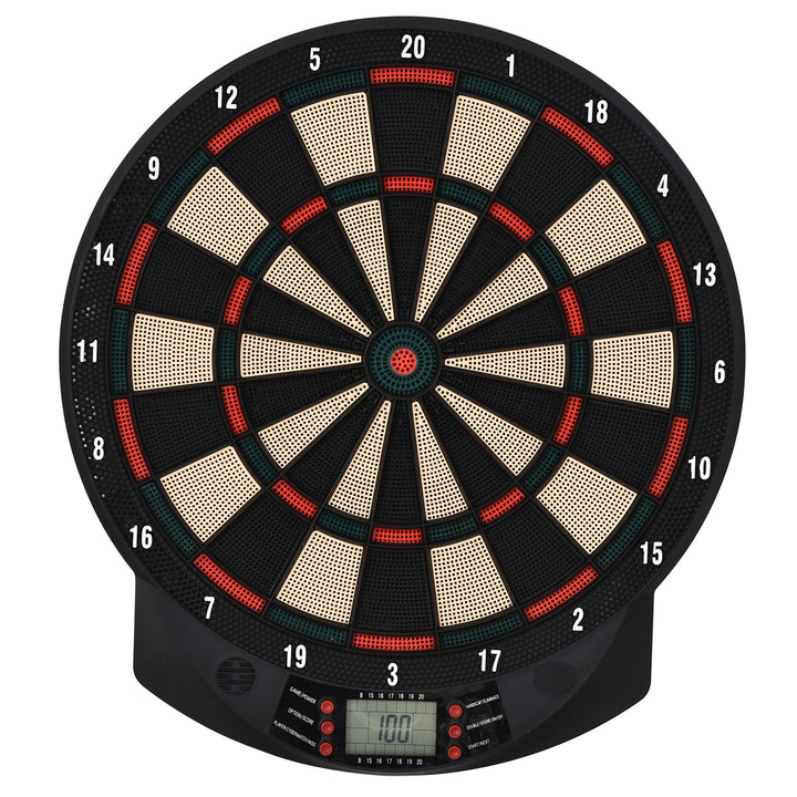 MCL LCD Electronic Dartboard Set Features 26 Games w/ 185 Variations and Include 6 Darts Multi-Game Option Ready-to-Play